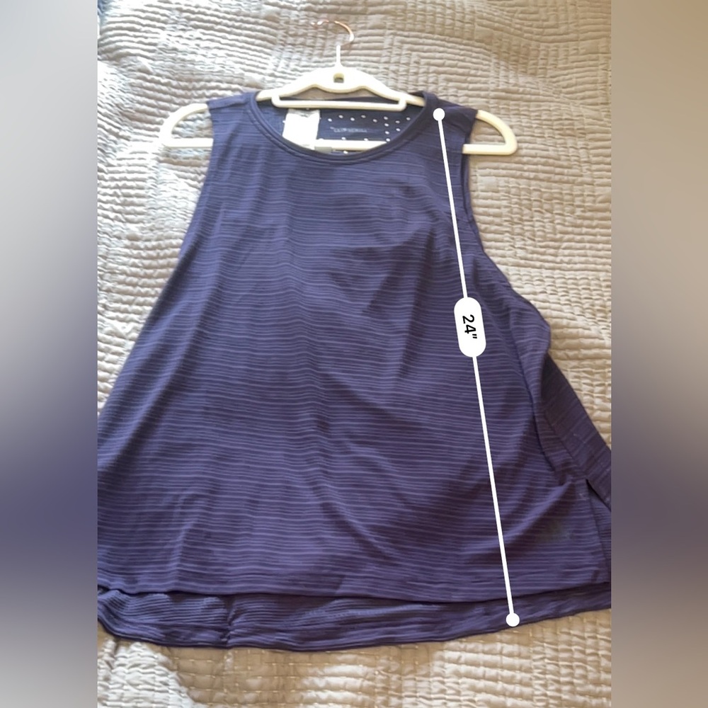 Adidas Chill Tank Purple Tank Scoop Neck Athletic Fit Sleeveless Stretch Size L - Picture 10 of 11